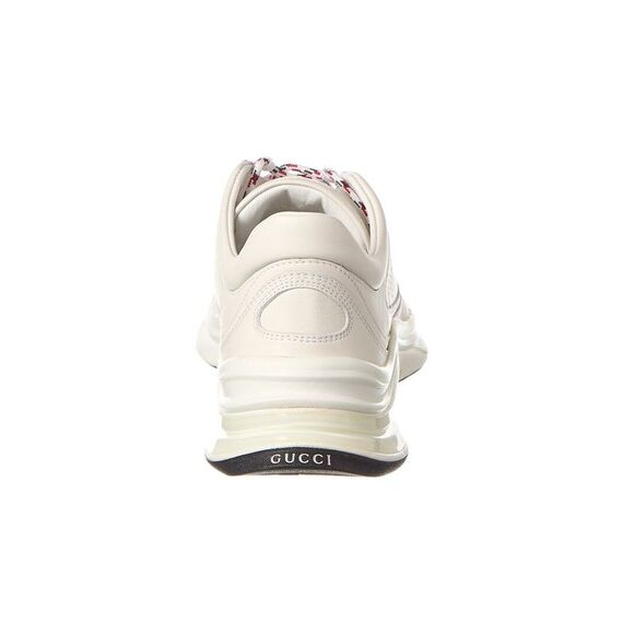 Gucci Run Leather Sneaker, White - Picture 3 of 5